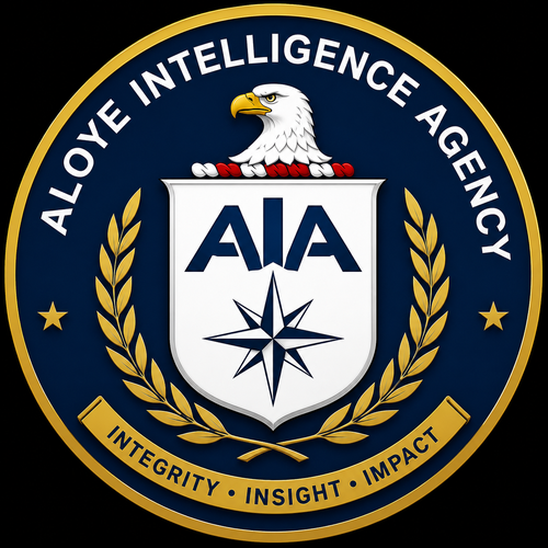 Aloye Intelligence Agency private OSINT research seal